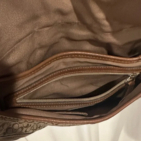 Coach 6818 Vintage Soho British Tan Leather & Signature C Canvas Bag RARE - Picture 9 of 10